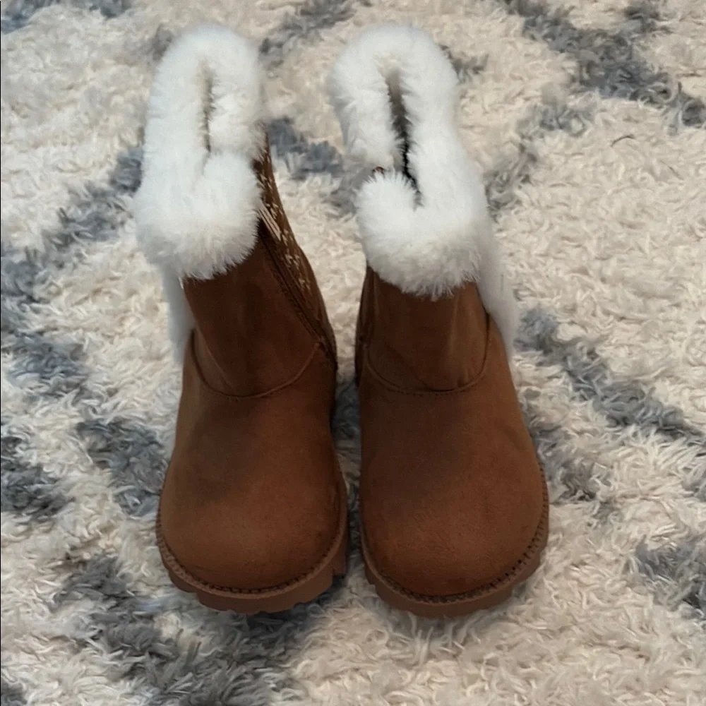 Michael Kors Kids' Brown Faux-Fur Winter Boots